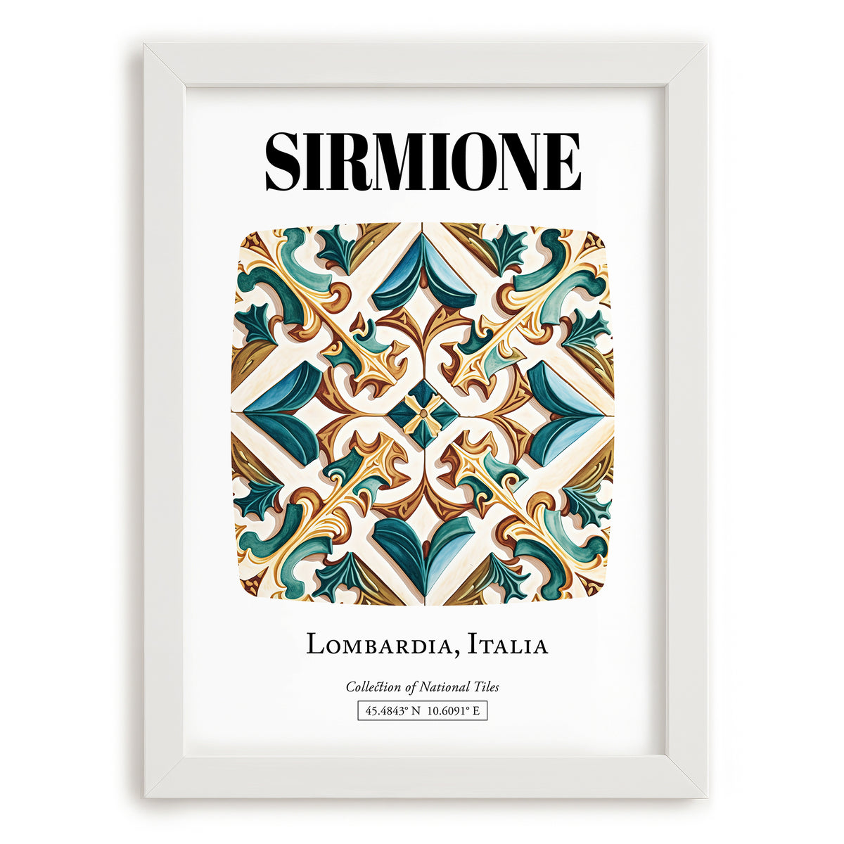 Sirmione, Italy – Travel Print, placed in minimal white frame