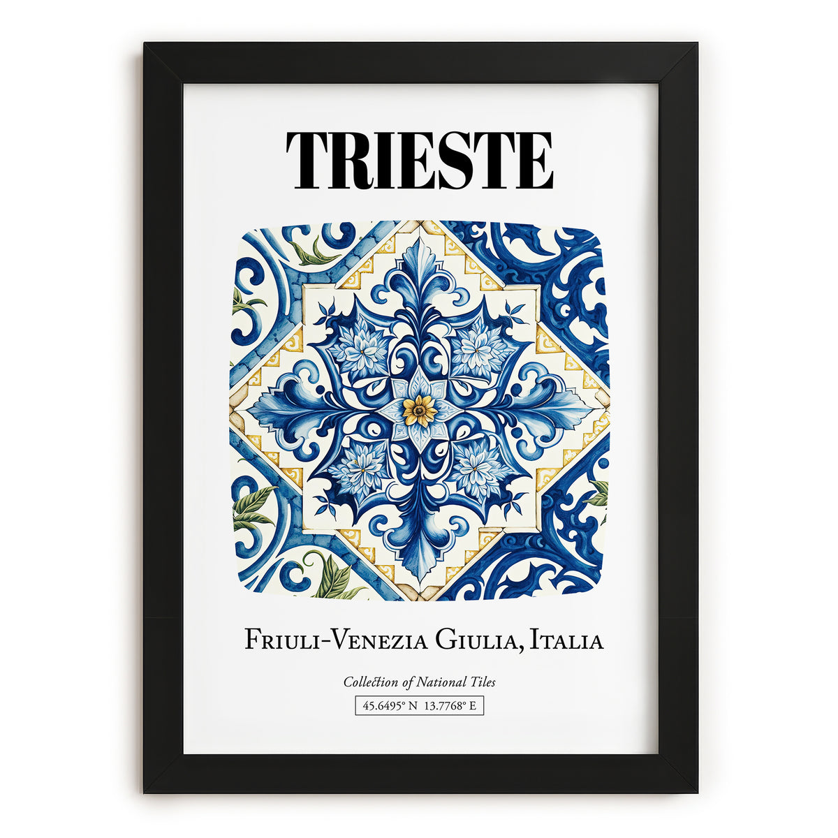 Trieste, Italy – Cultural Heritage Wall Art, in sleek black frame
