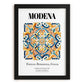 Modena, Italy – Travel Poster, in sleek black frame