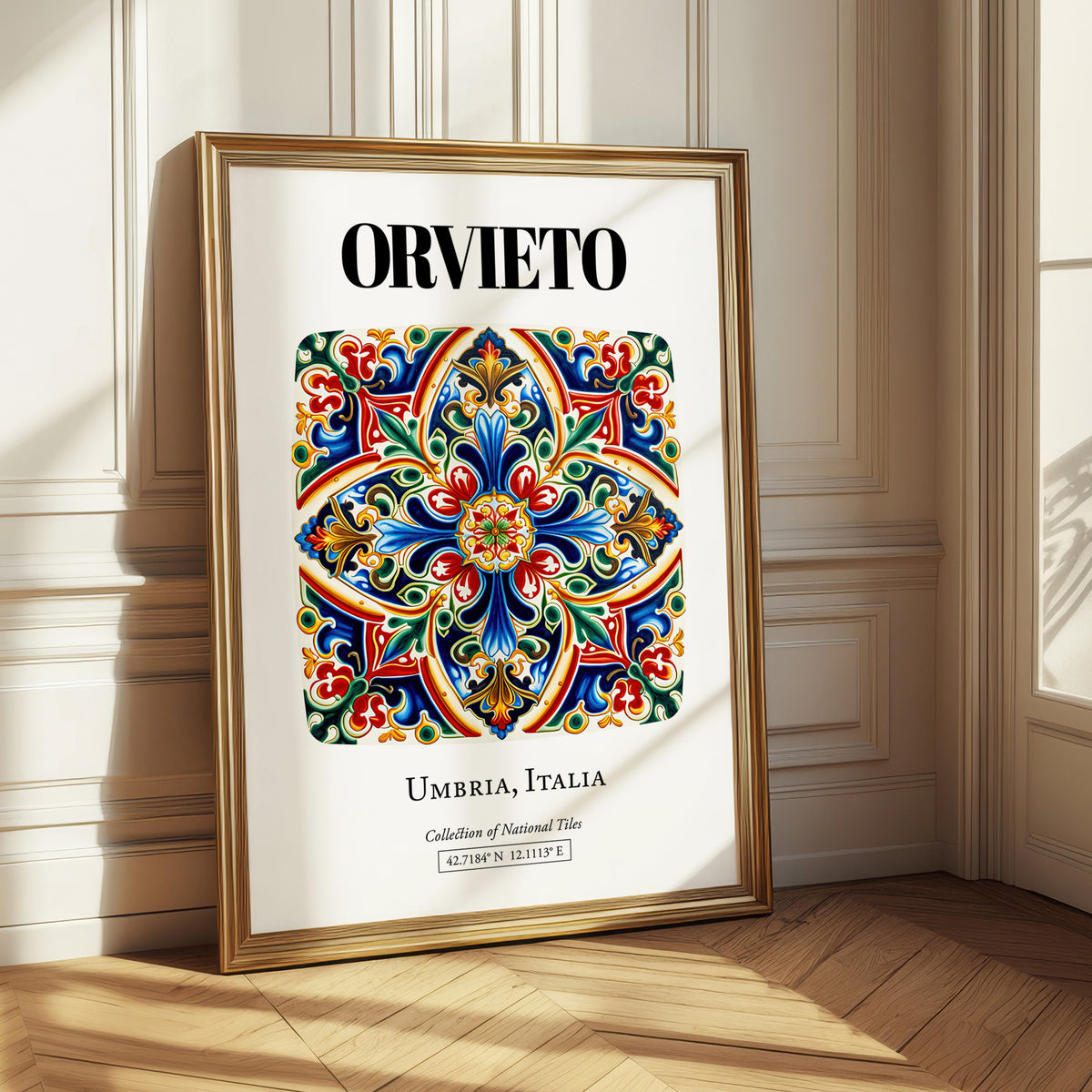 Orvieto, Italy – Country Culture Poster, styled in a charming Paris street view