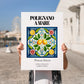 Polignano A Mare, Italy – Illustrated Travel Poster, no-text version framed in wood