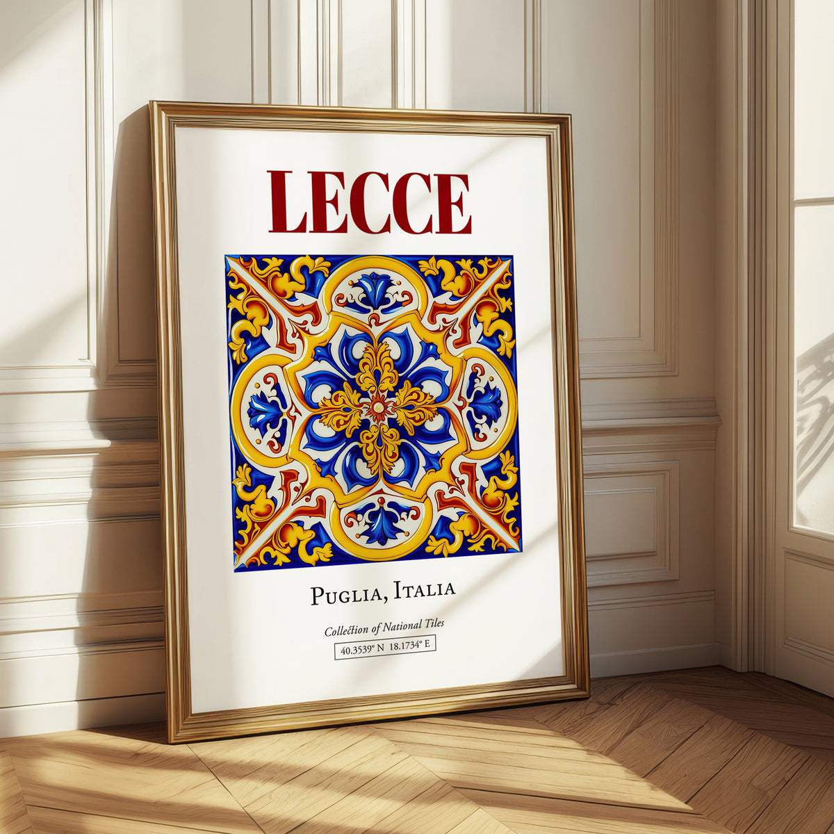 Lecce, Italy – Retro Travel Poster, styled in a charming Paris street view