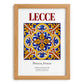 Lecce, Italy – Retro Travel Poster, set in oak frame