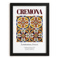 Cremona, Italy – Cityscape Wall Art, in sleek black frame