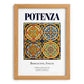 Potenza, Italy – Travel Poster, set in oak frame