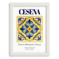 Cesena, Italy – Travel Poster, placed in minimal white frame