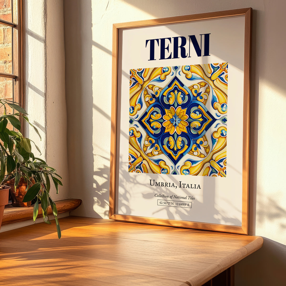 Terni, Italy – Illustrated Travel Poster, clean layout with no caption