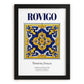 Rovigo, Italy – Travel Poster, in sleek black frame