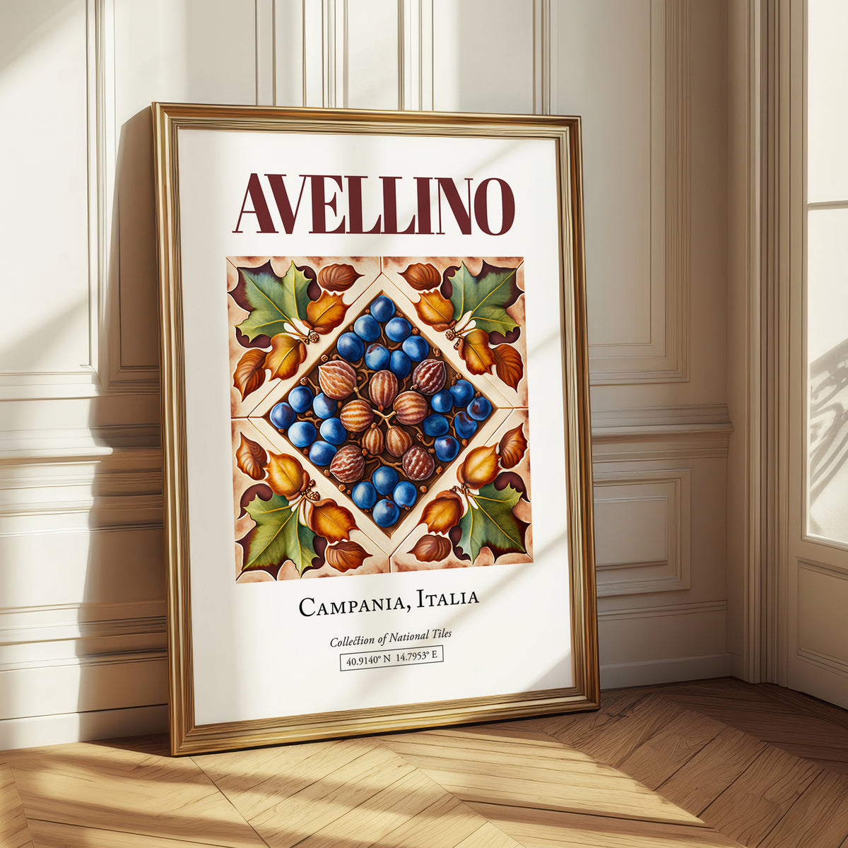 Avellino, Italy – Travel Poster, styled in a charming Paris street view