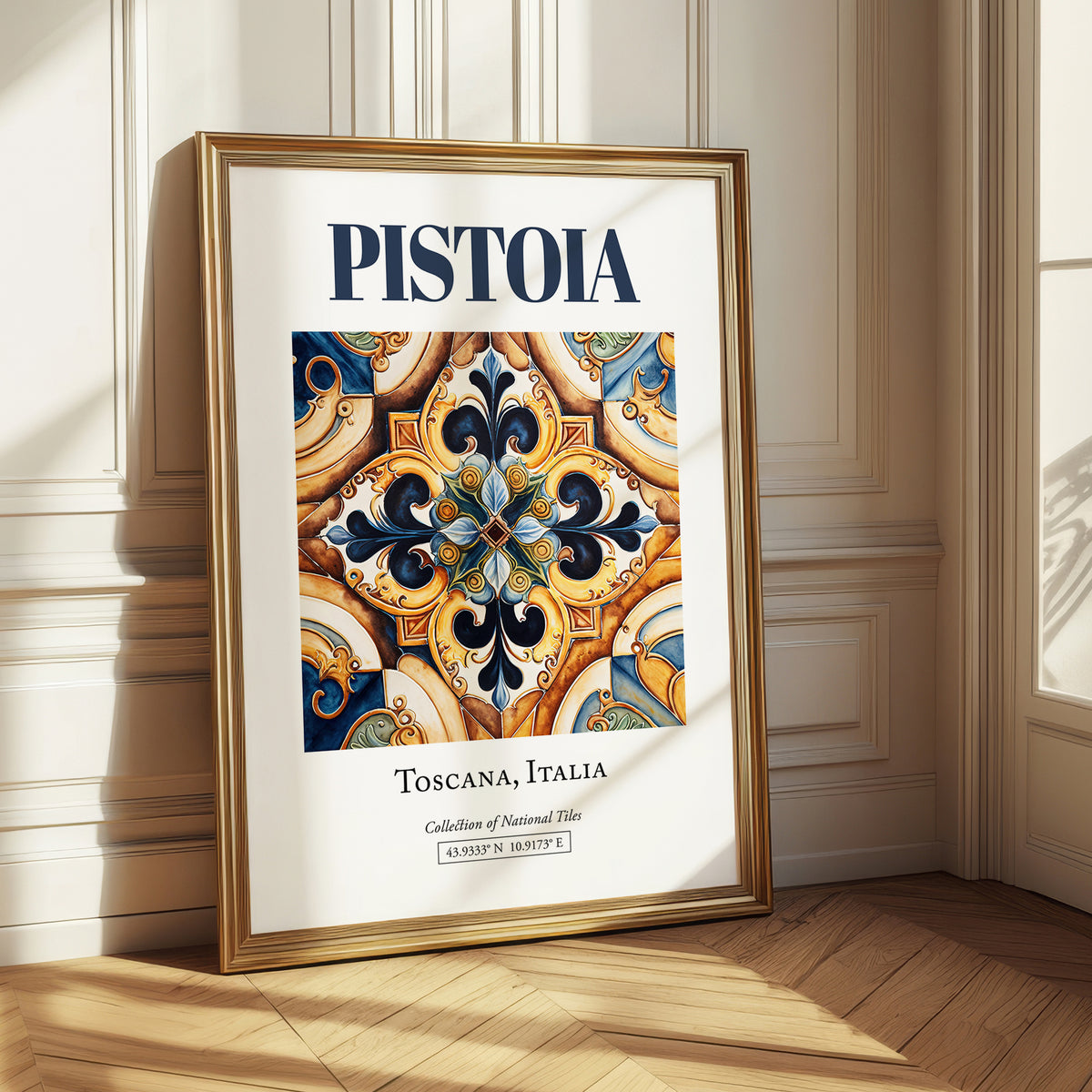 Pistoia, Italy – Retro Travel Poster, styled in a charming Paris street view