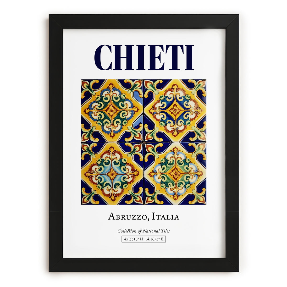 Chieti, Italy – Wanderlust-Inspired Poster, in sleek black frame