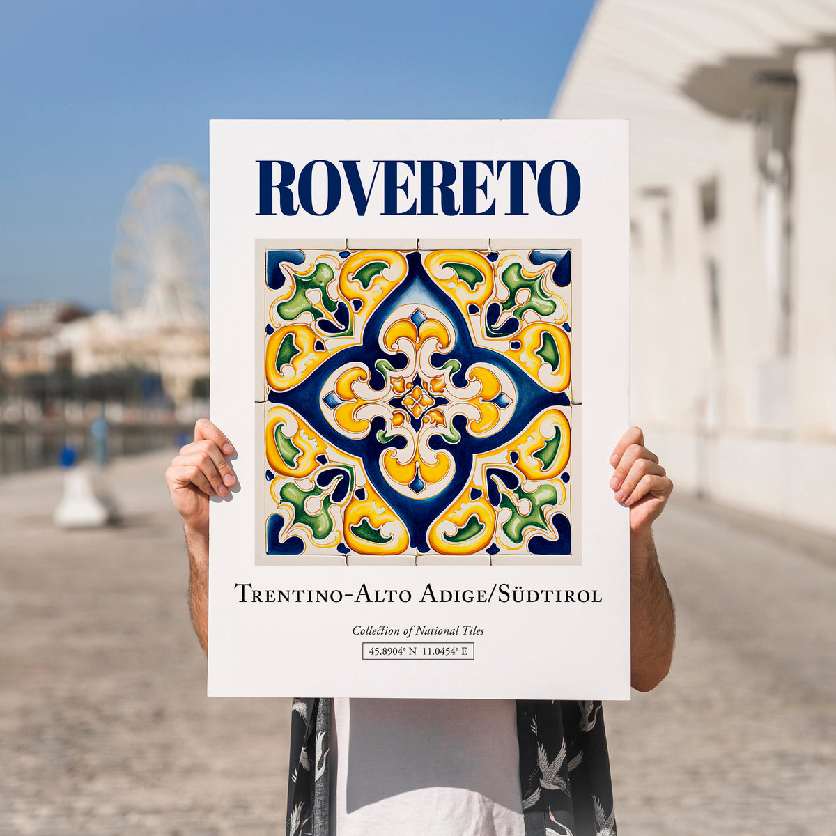 Rovereto, Italy – Dream Destination Decor, no-text version framed in wood