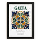 Gaeta, Italy – Vintage Travel Poster, in sleek black frame
