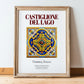 Castiglione del Lago, Italy – Travel Print, in wooden frame leaning on the floor