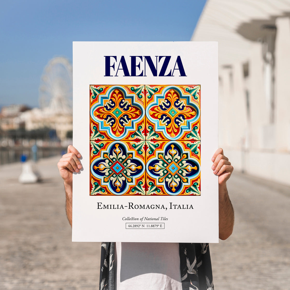 Faenza, Italy – Travel Wall Art, no-text version framed in wood