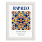 Rapallo, Italy – Travel Poster, placed in minimal white frame