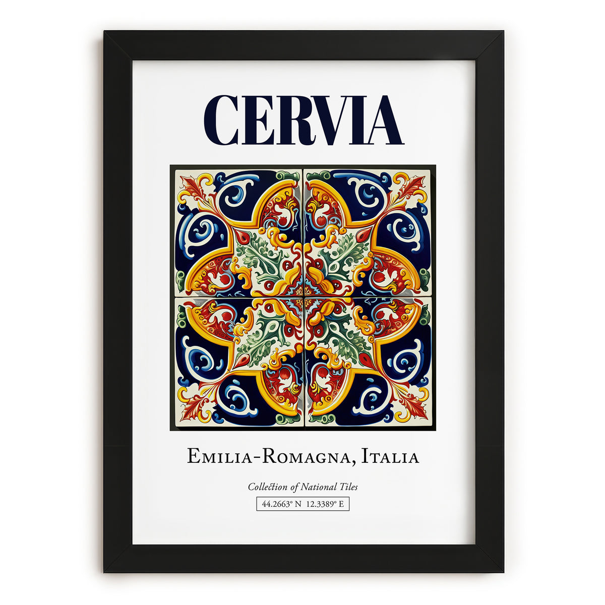 Cervia, Italy – Travel Print, in sleek black frame