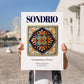 Sondrio, Italy – Travel Poster, no-text version framed in wood