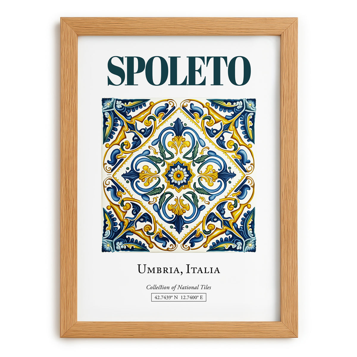 Spoleto, Italy – Away From Home Poster, set in oak frame