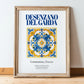 Desenzano del Garda, Italy – Travel Poster, in wooden frame leaning on the floor
