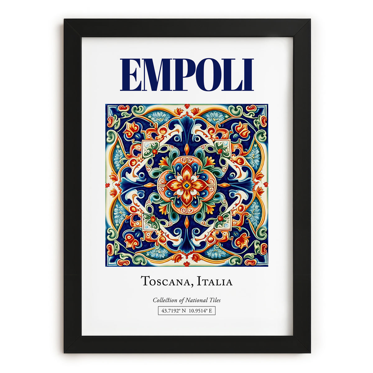 Empoli, Italy – Travel Print, in sleek black frame