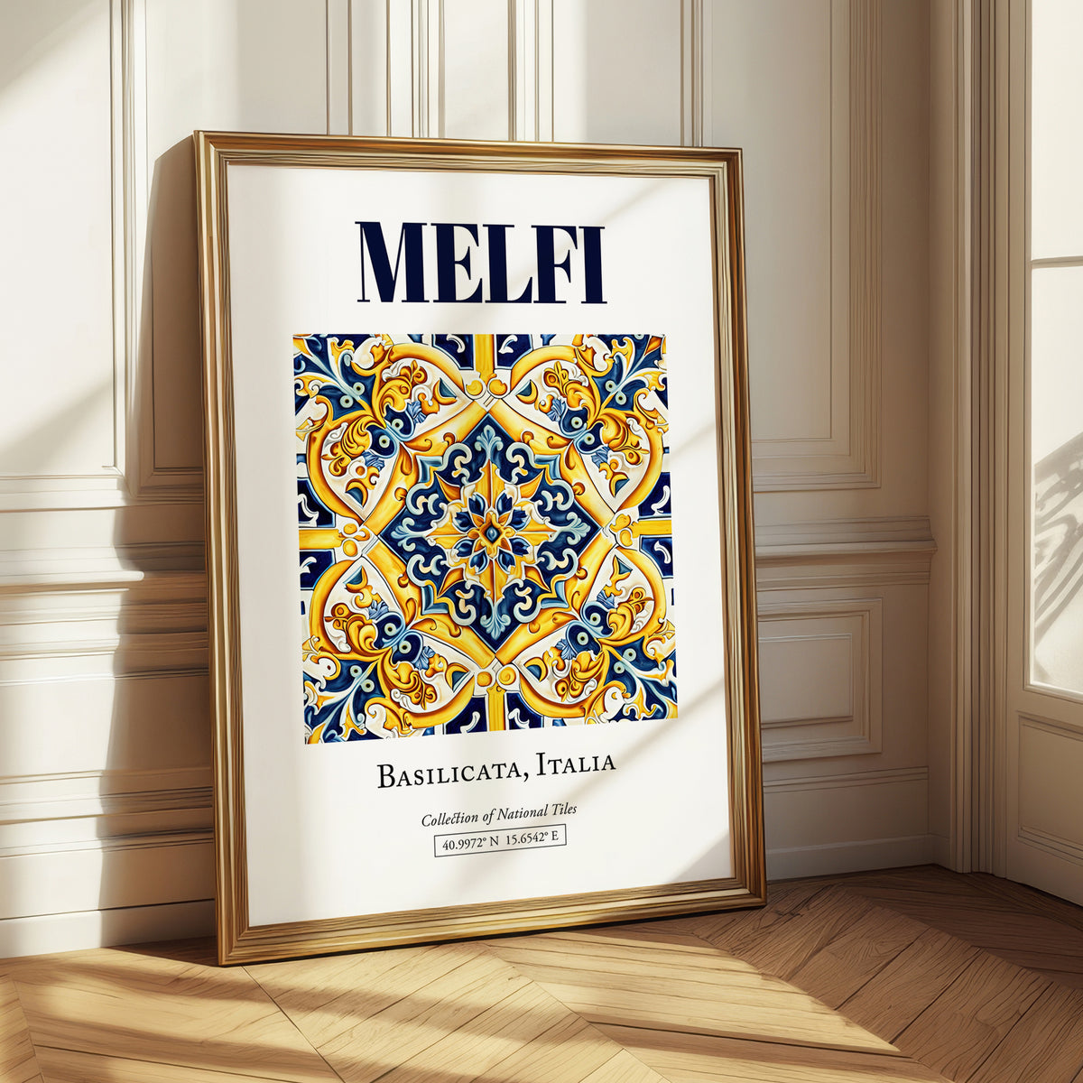 Melfi, Italy – Vintage Travel Poster, styled in a charming Paris street view