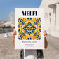 Melfi, Italy – Vintage Travel Poster, no-text version framed in wood