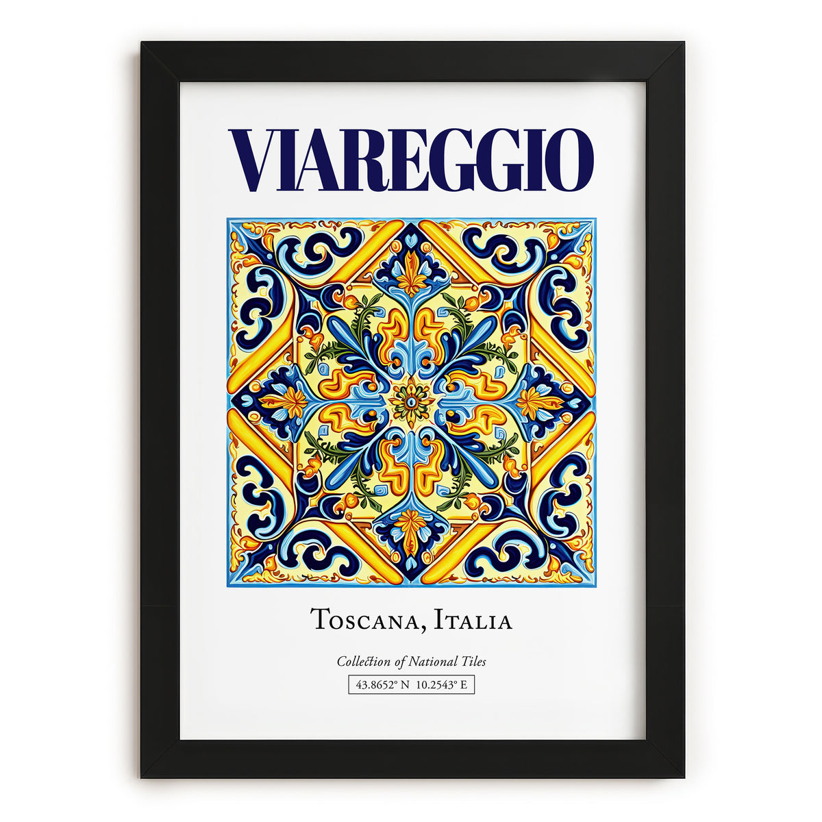 Viareggio, Italy – Travel Print, in sleek black frame