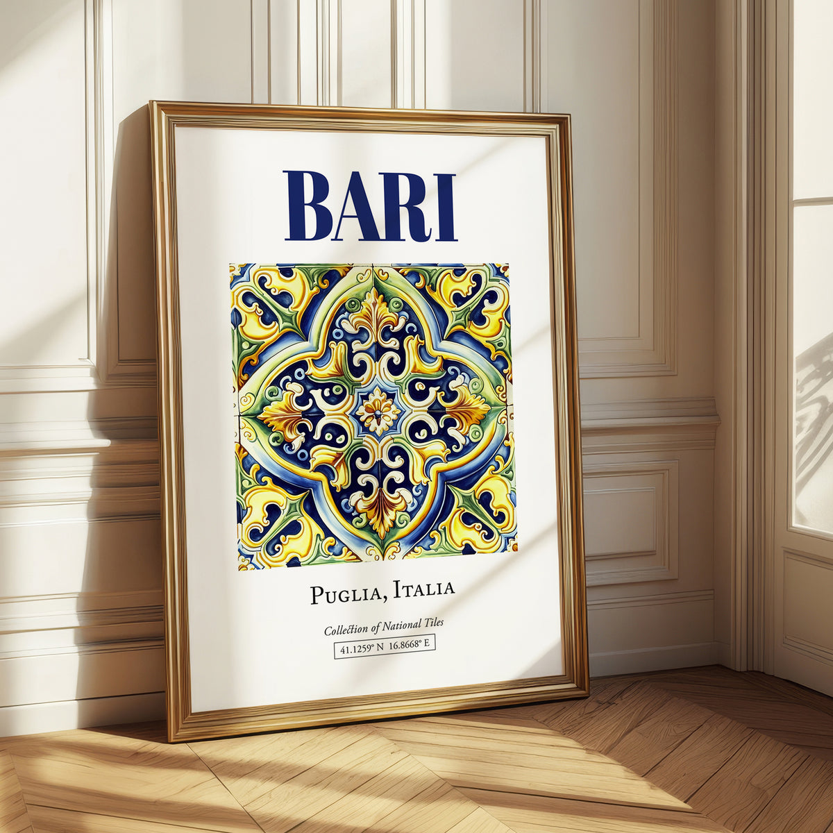 Bari, Italy – Travel Wall Art, styled in a charming Paris street view