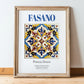 Fasano, Italy – Travel Memories Wall Print, in wooden frame leaning on the floor