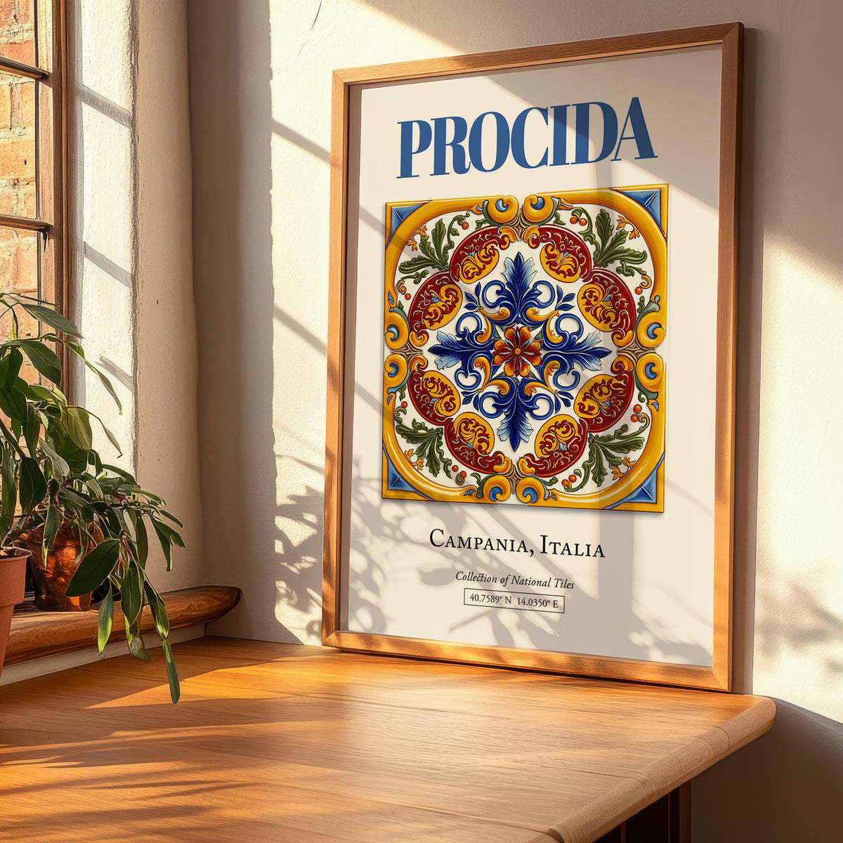 Procida, Italy – Travel Poster, clean layout with no caption