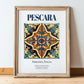 Pescara, Italy – Travel Print, in wooden frame leaning on the floor