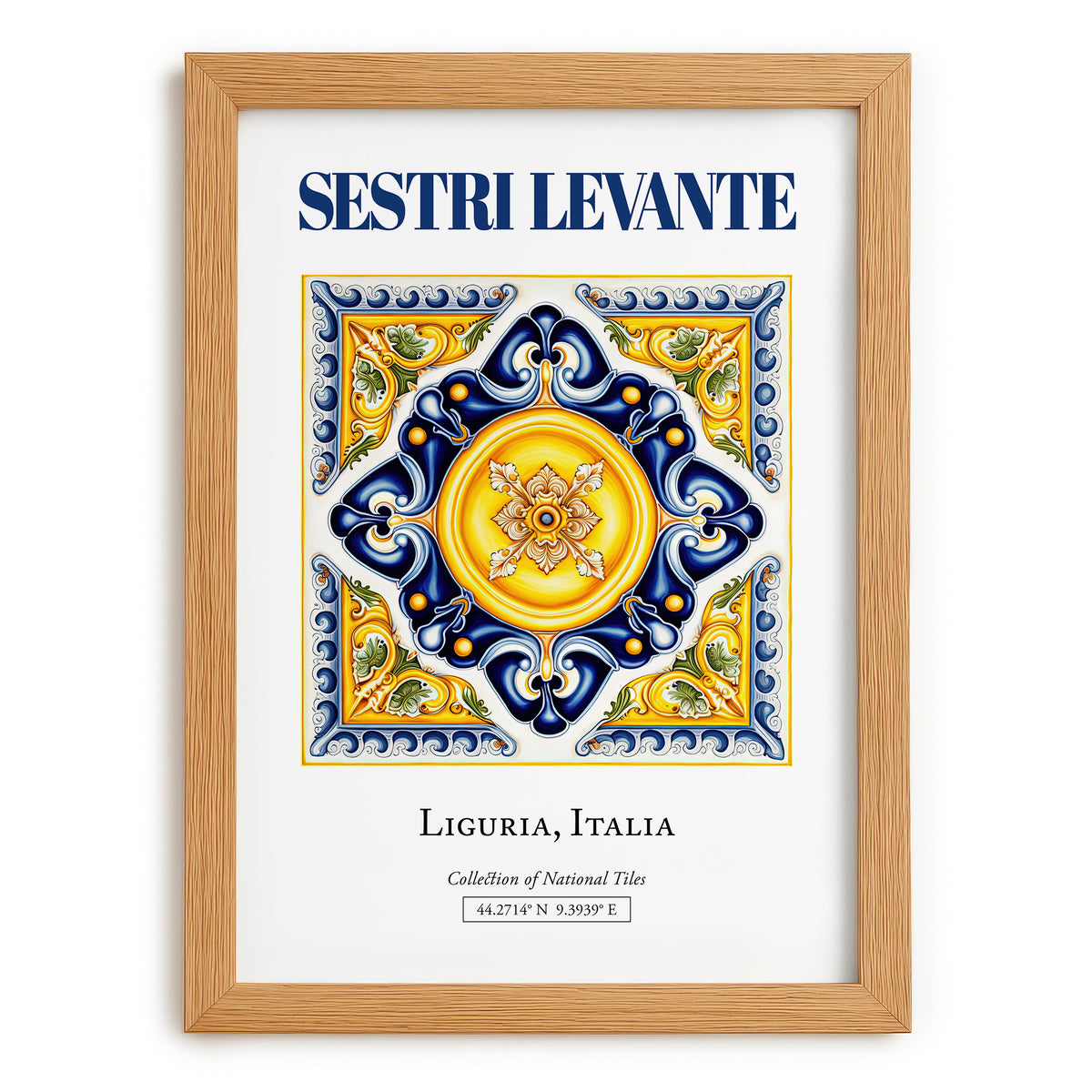 Sestri Levante, Italy – Travel Wall Decor, set in oak frame