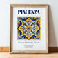 Piacenza, Italy – Travel Wall Art, in wooden frame leaning on the floor