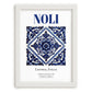 Noli, Italy – Travel Poster, placed in minimal white frame