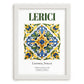 Lerici, Italy – Vintage Travel Poster, placed in minimal white frame