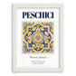 Peschici, Italy – Minimalist Travel Print, placed in minimal white frame
