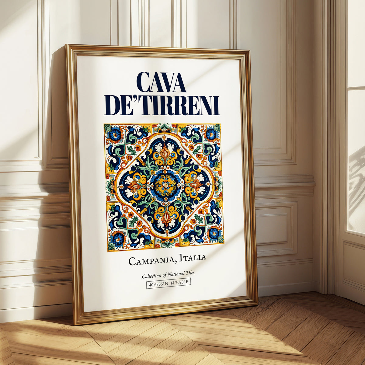 Cava de' Tirreni, Italy – Travel Poster, styled in a charming Paris street view
