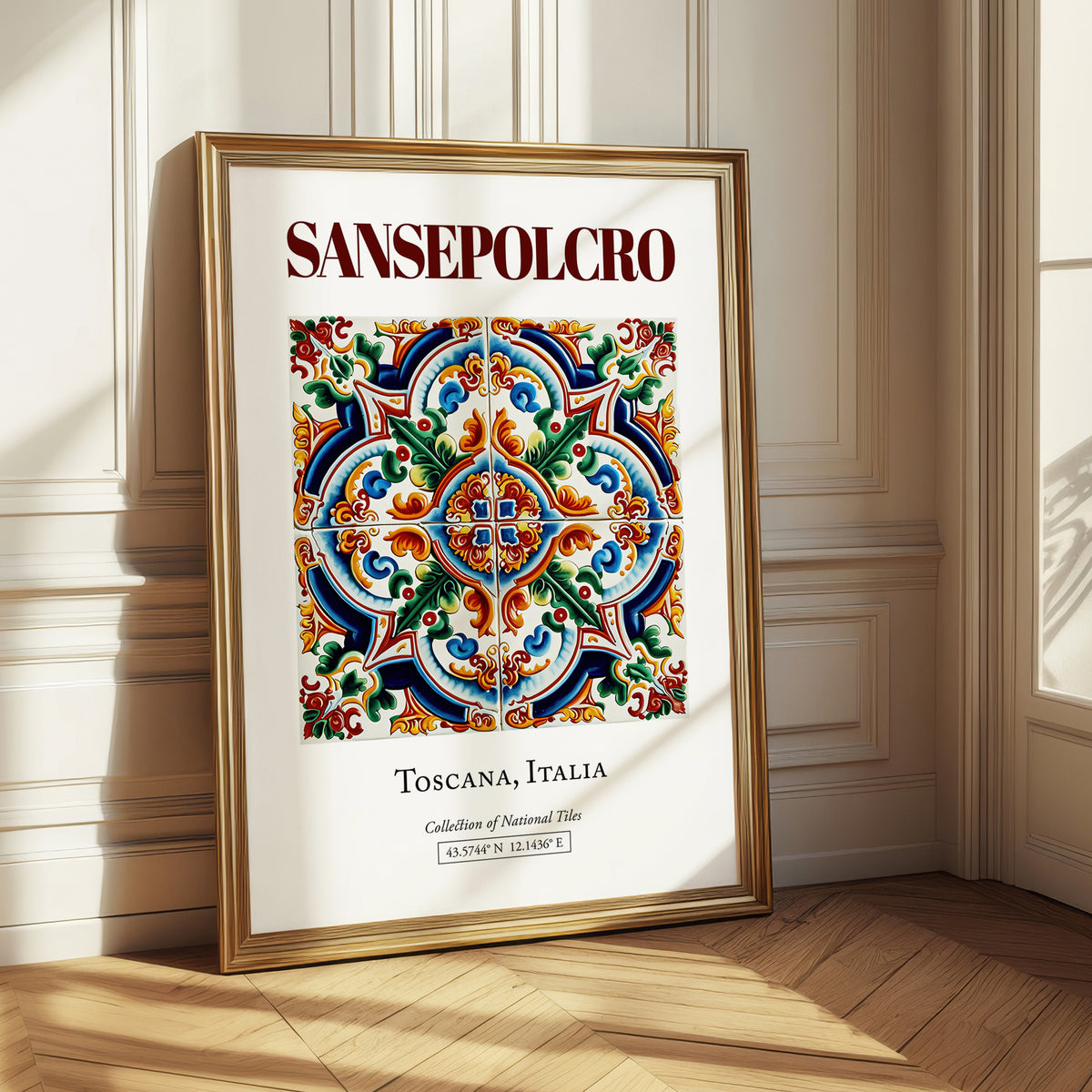 Sansepolcro, Italy – Minimalist Travel Print, styled in a charming Paris street view