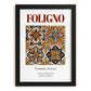 Foligno, Italy – Vintage Travel Poster, in sleek black frame