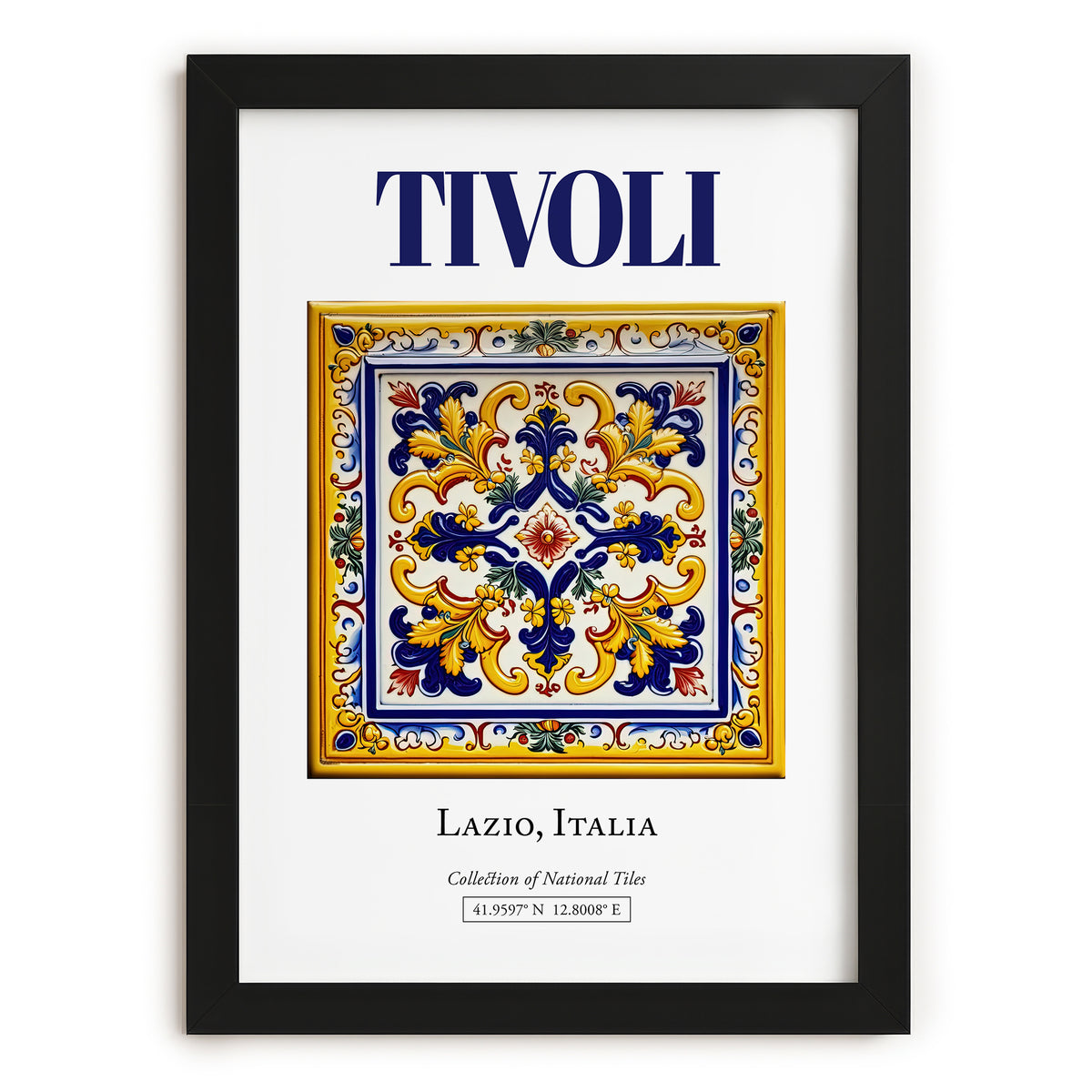 Tivoli, Italy – Travel Print, in sleek black frame