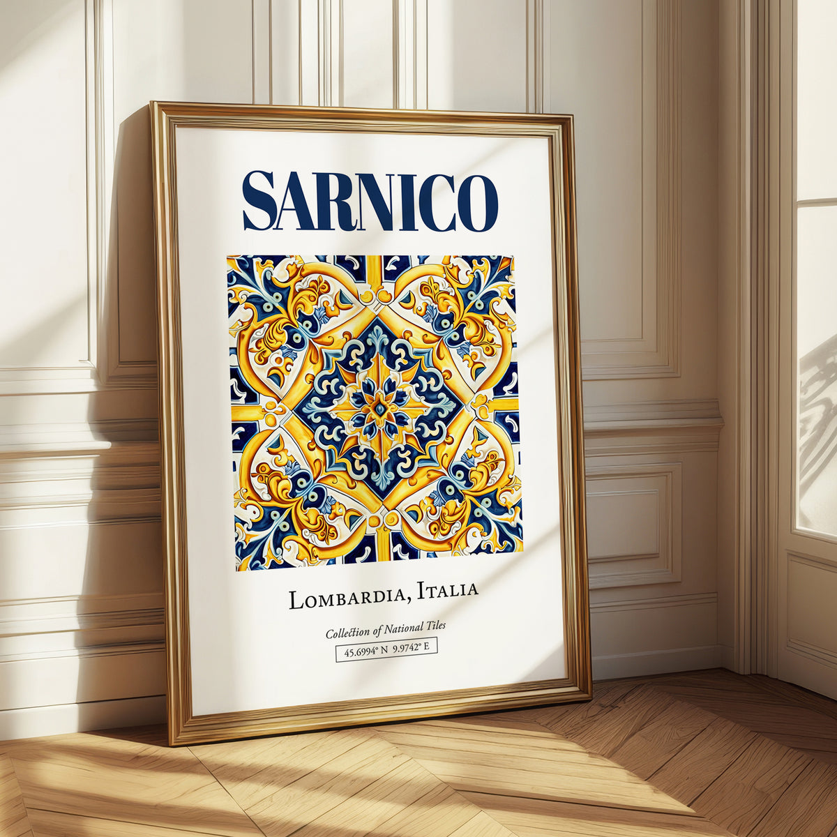 Sarnico, Italy – Travel Poster, styled in a charming Paris street view