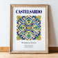 Castelsardo, Italy – Country Culture Poster, in wooden frame leaning on the floor