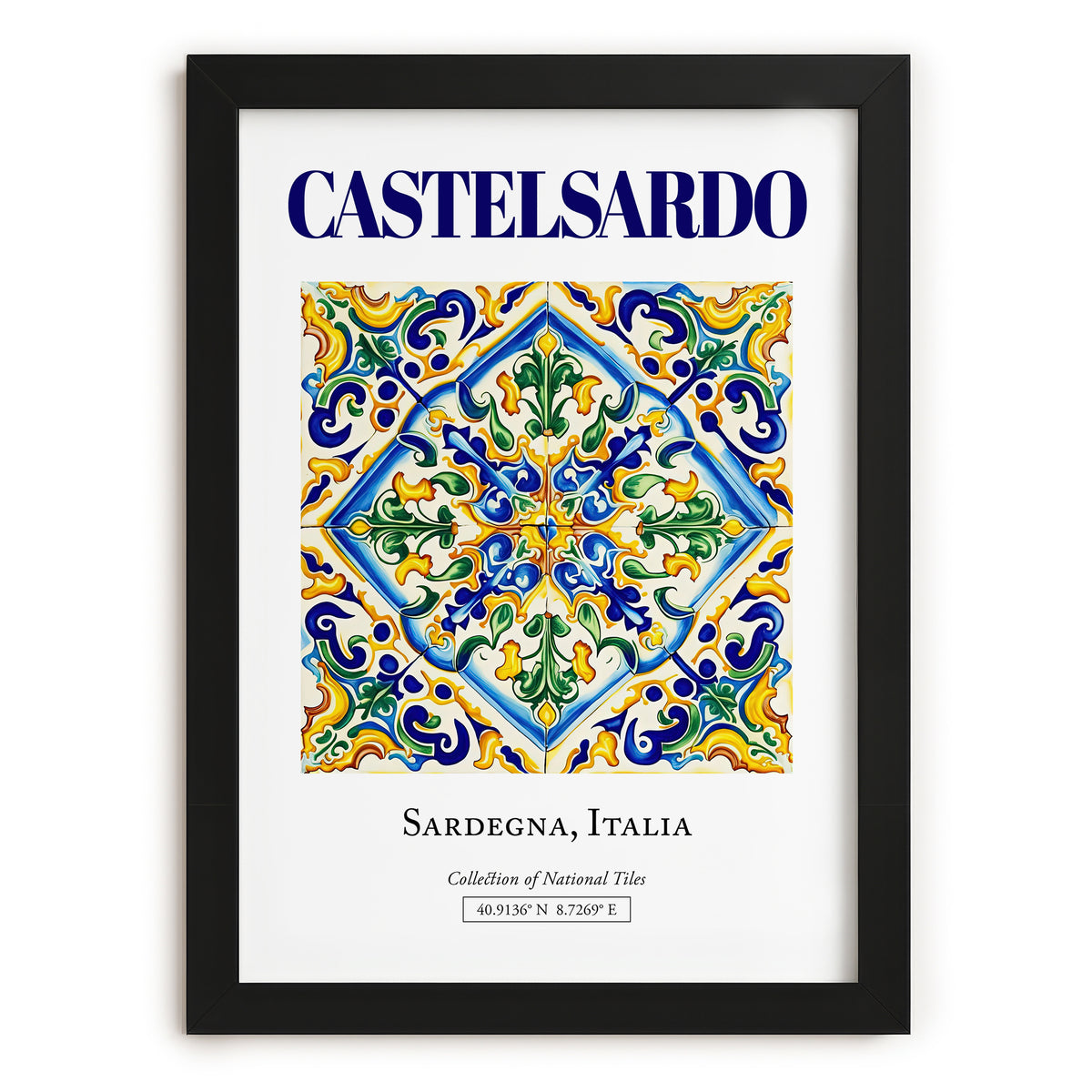 Castelsardo, Italy – Country Culture Poster, in sleek black frame