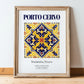 Porto Cervo, Italy – Travel Print, in wooden frame leaning on the floor