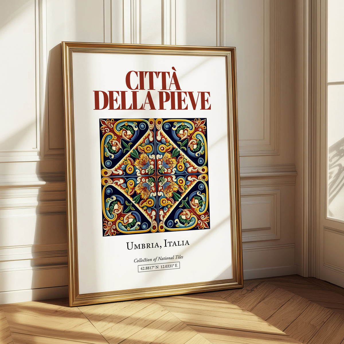 Città della Pieve, Italy – Travel Memories Wall Print, styled in a charming Paris street view