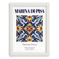 Marina di Pisa, Italy – Tourist Destination Poster, placed in minimal white frame