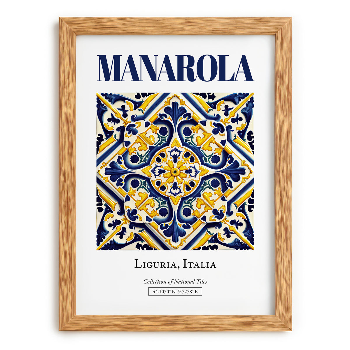 Manarola, Italy – Travel Wall Decor, set in oak frame