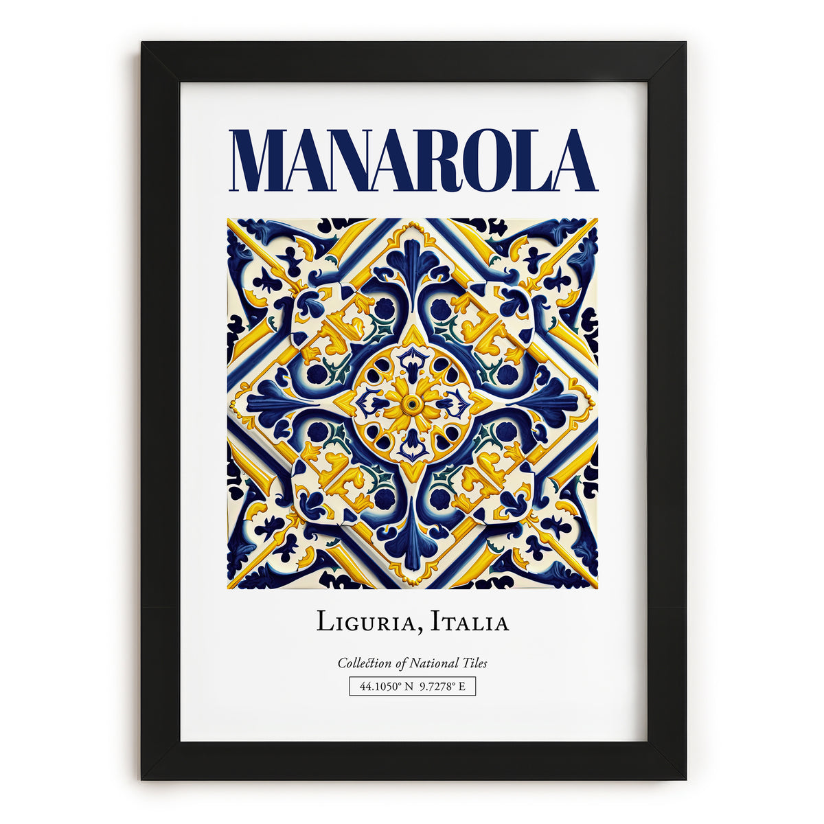 Manarola, Italy – Travel Wall Decor, in sleek black frame
