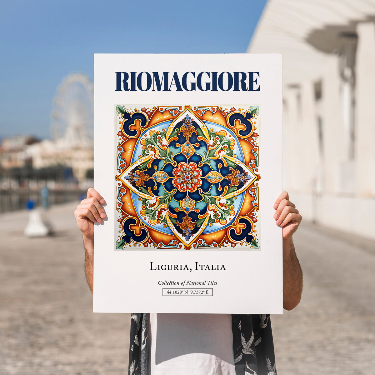 Riomaggiore, Italy – Travel Poster, no-text version framed in wood